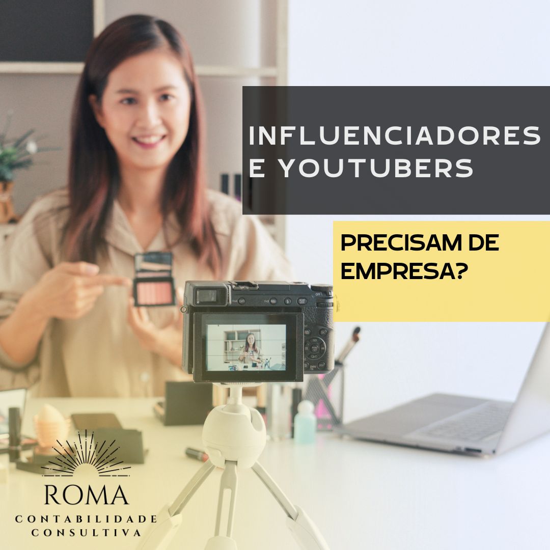 Site Influenciadores E Youtubers Precisam De Empresa - CONTA 1 CONTABILIDADE